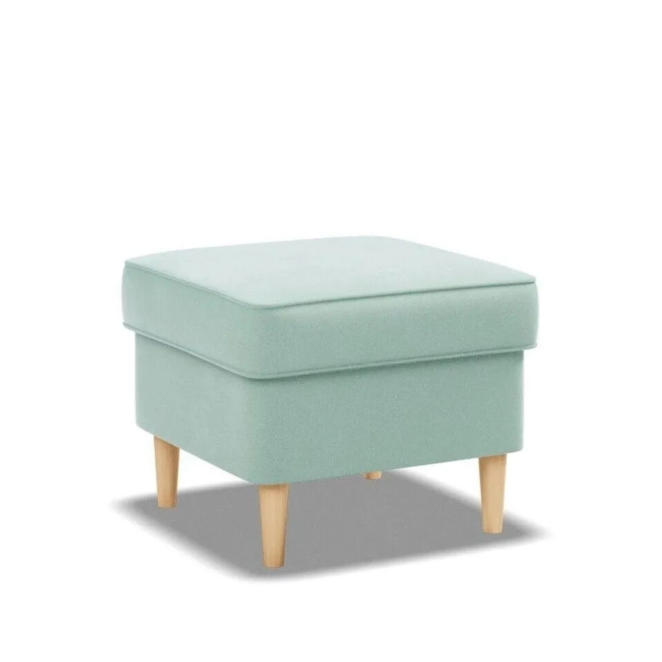 Podnóżek do fotela, Myso, 49x49x40 cm, błękitny