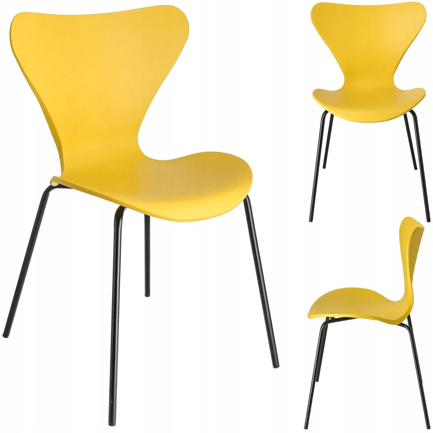 Krzesło ogrodowe, TAMOE, 47x52x82 cm, żółte