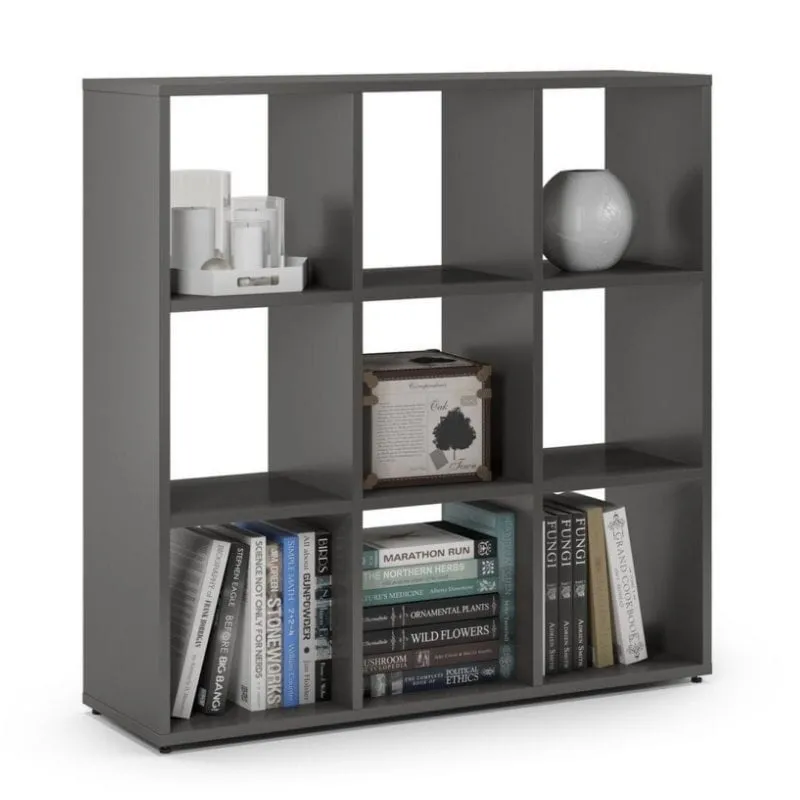 Regał komorowy, ETAP, 100x30x100 cm, grafit, mat