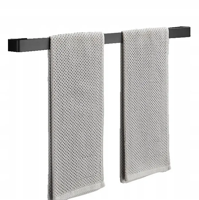 Wieszak łazienkowy, uchwyt ścienny na ręczniki, loft, czarny, 50 cm