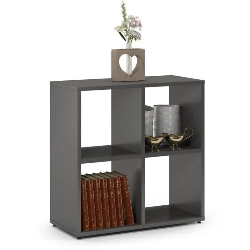 Regał biblioteczka, ETAP, 68x30x68 cm, grafit, mat