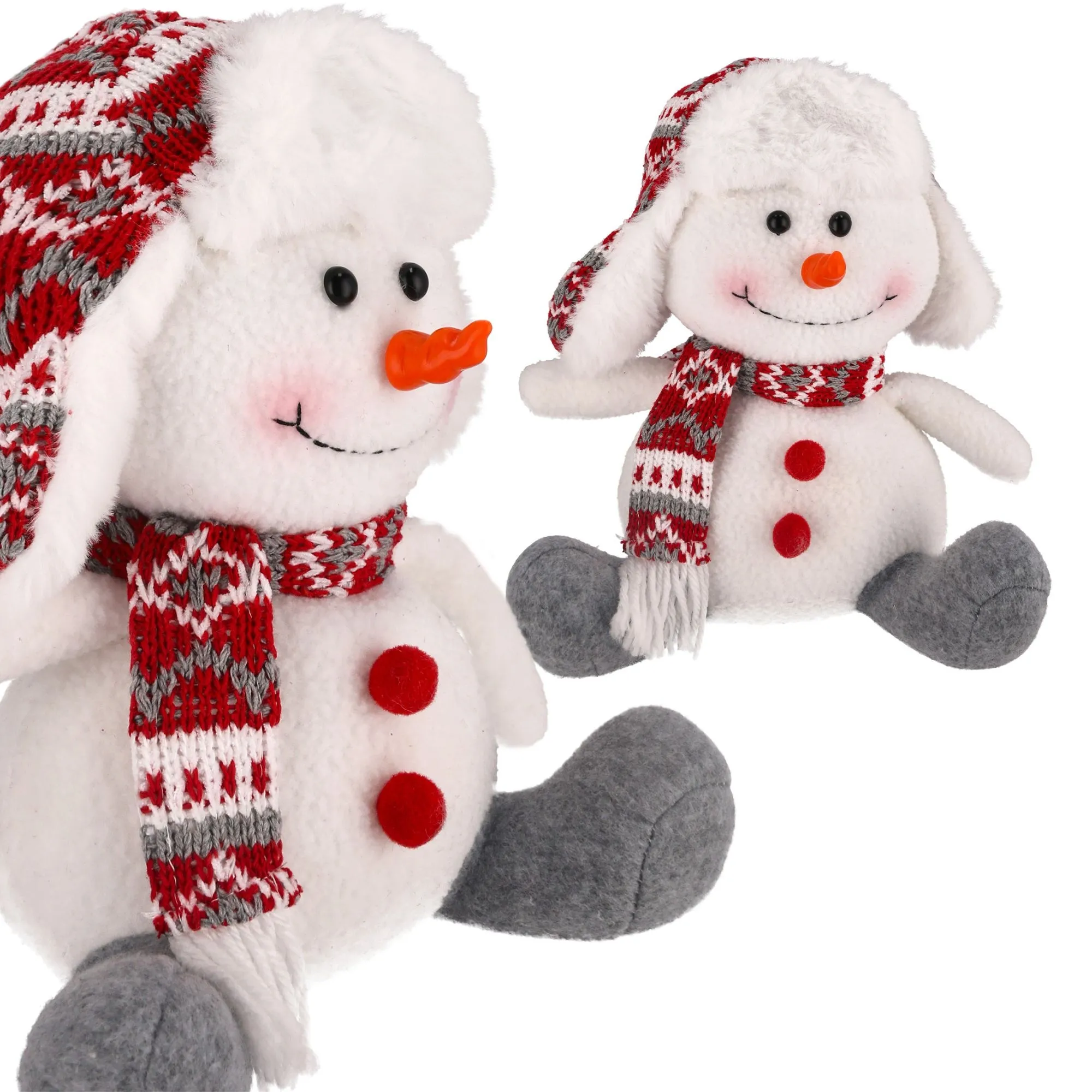 Bałwan pluszowy, duży, świąteczny bałwanek na prezent, 25 cm