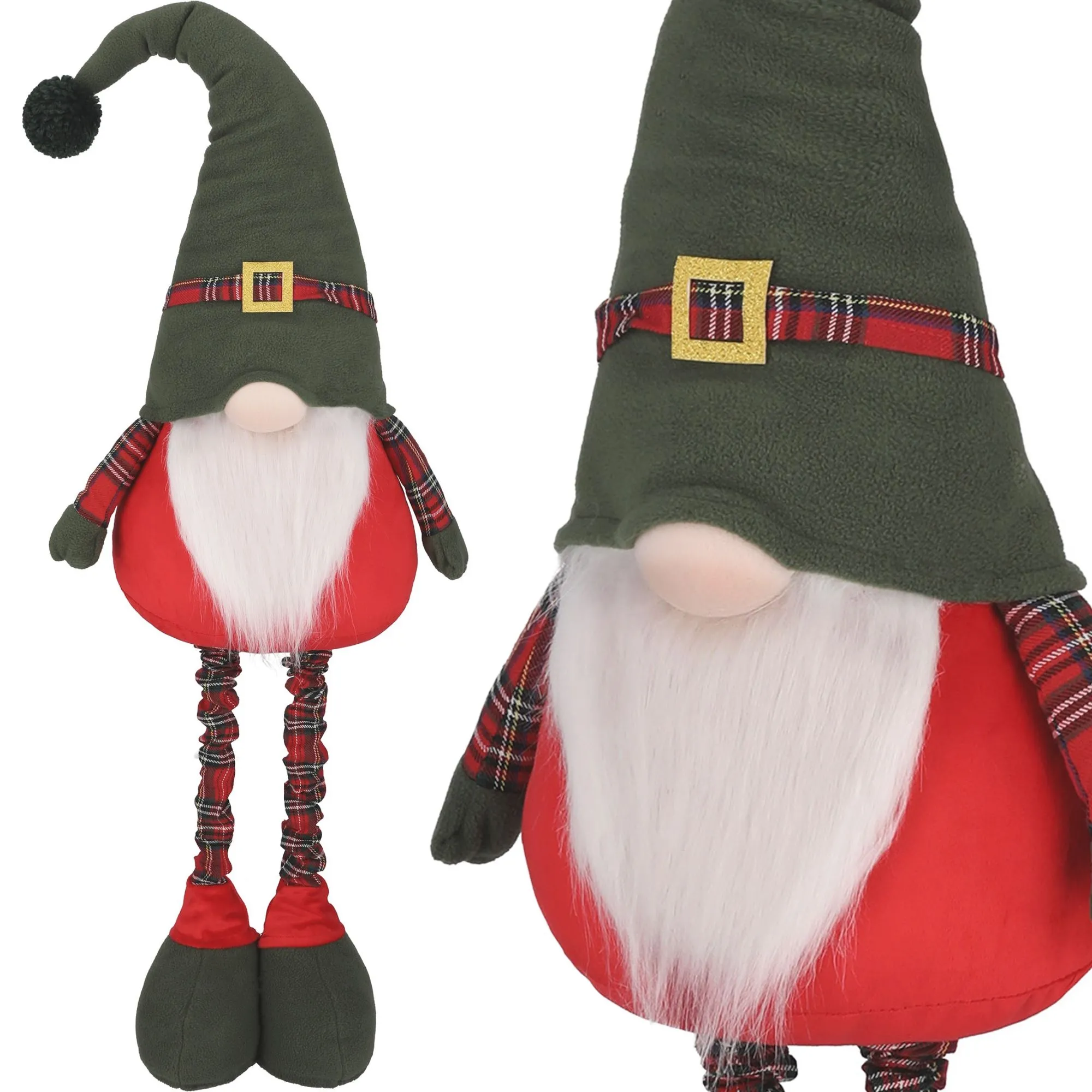 Skrzat świąteczny, krasnal na teleskopowych nogach, 80-125 cm