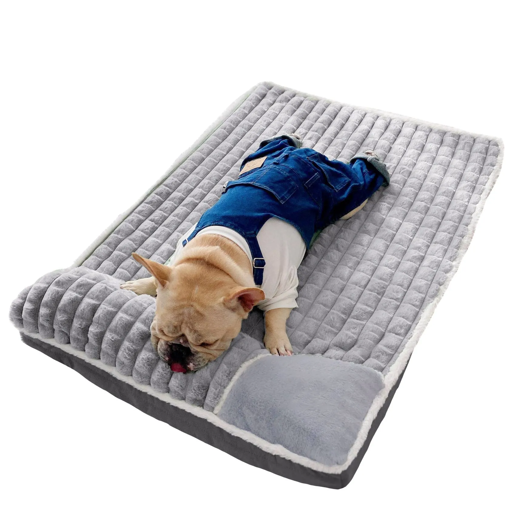 Legowisko dla psa, posłanie, prostokątne, pluszowe, 100x70 cm