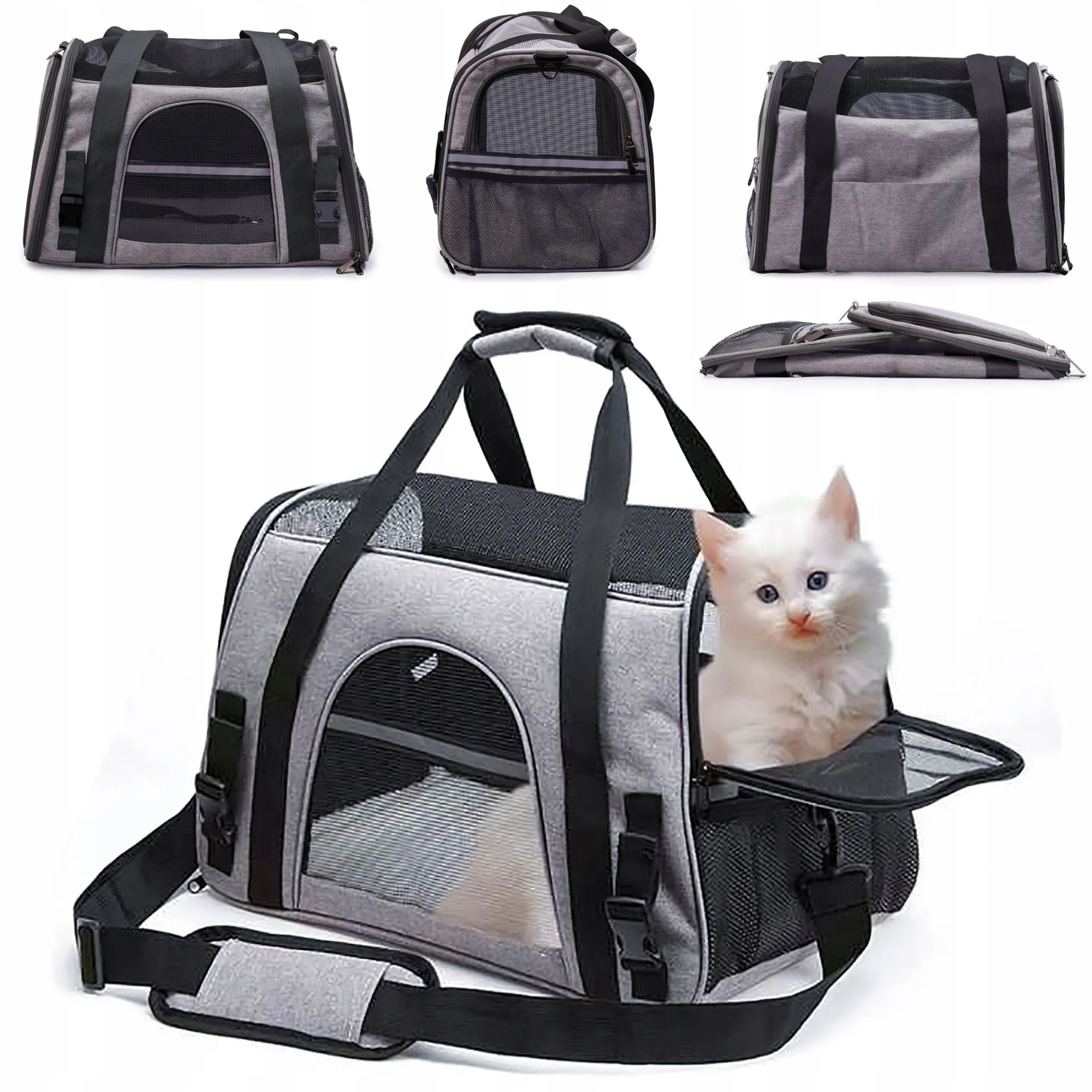 Transporter dla kota, psa, królika, zwierząt, torba do transportu, 44x25x28 cm