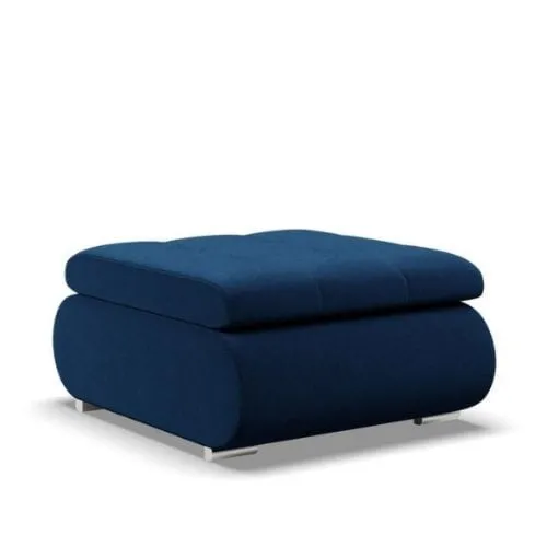 Pufa otwierana, schowek, Bosco, velvet, 70x88x42 cm, granatowa