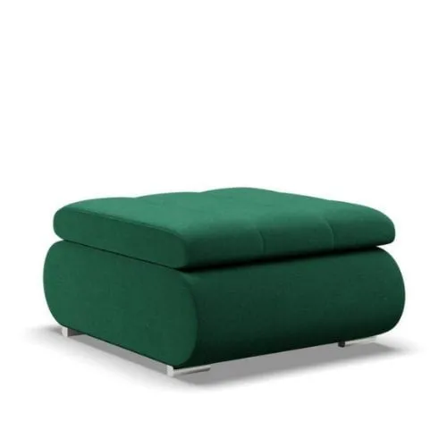 Pufa otwierana, schowek, Bosco, velvet, 70x88x42 cm, butelkowa zieleń