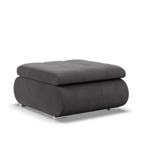 Pufa otwierana, schowek, Bosco, sztruks, 70x88x42 cm, ciemny szary