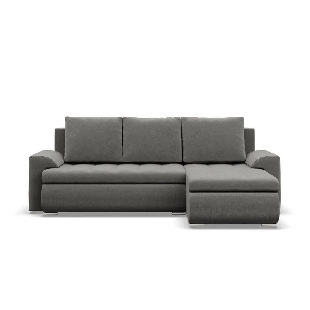 Narożnik rozkładany, prawy, Bosco, kronos, 230x159x89 cm, jasny szary