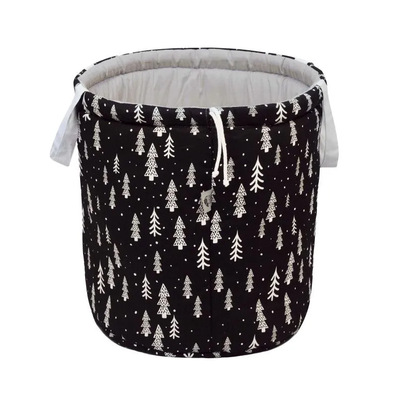 Pojemnik na zabawki, 40x50 cm, bawełniany, czarny lasek