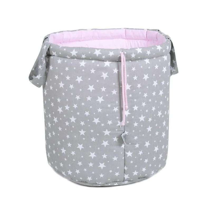 Kosz na zabawki, 40x50 cm, bawełna, purpurowe szarości