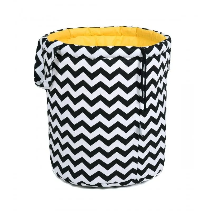 Kosz na zabawki, 40x50 cm, bawełna, słoneczny zygzak