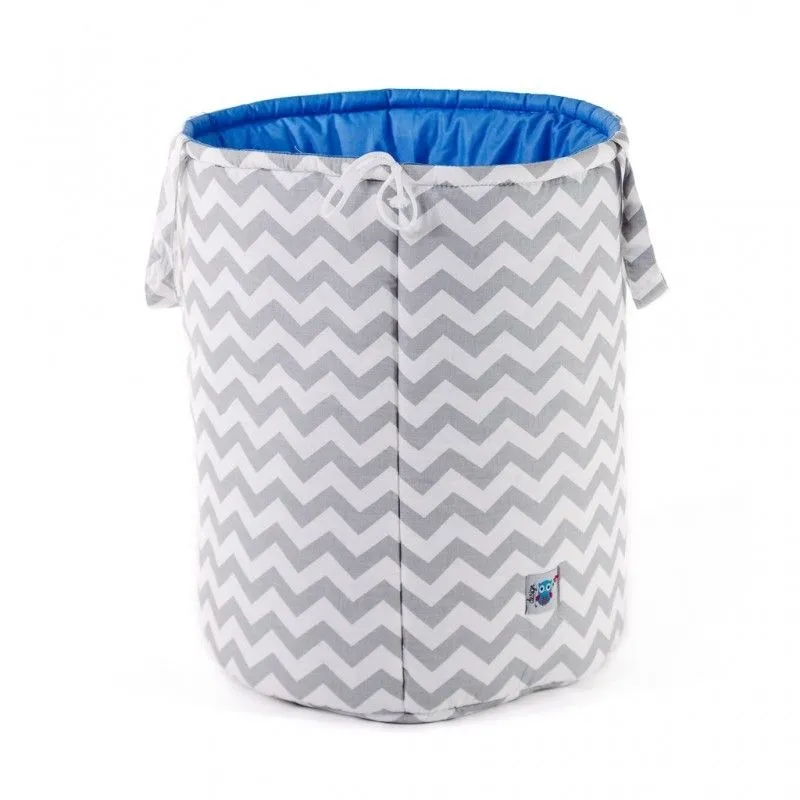 Kosz na zabawki, 40x50 cm, bawełna, policyjny zygzak