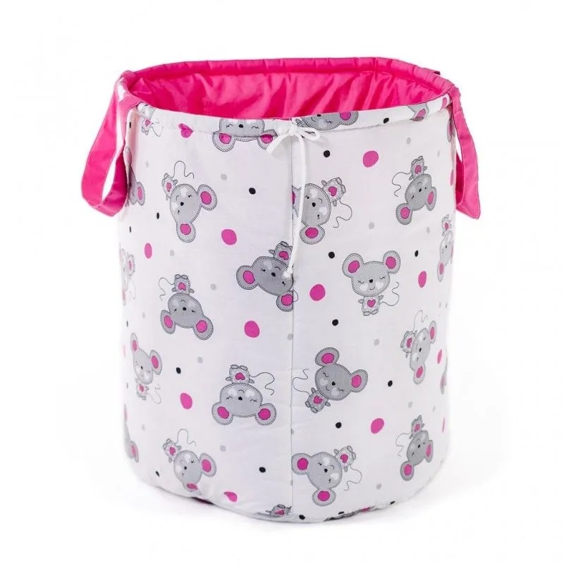 Kosz na zabawki, 40x50 cm, bawełna, wesołe myszki