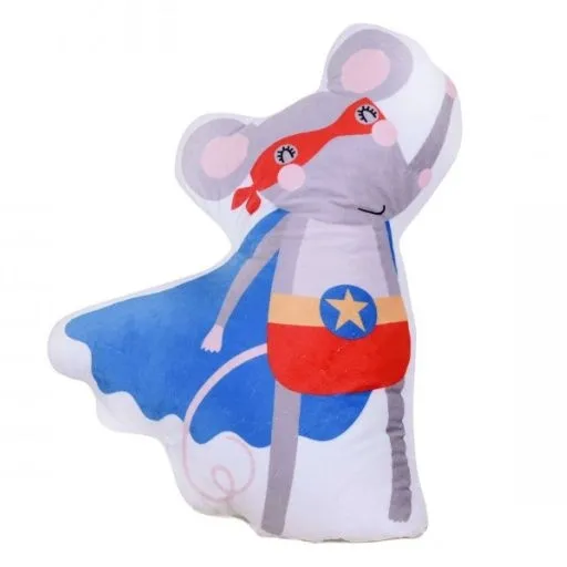 Duża poduszka dla dziecka, Kapitan Mysz, 41x57 cm