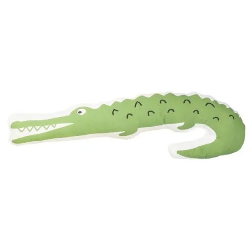Poduszka bawełniana dla dziecka, Krokodyl, 48x24 cm