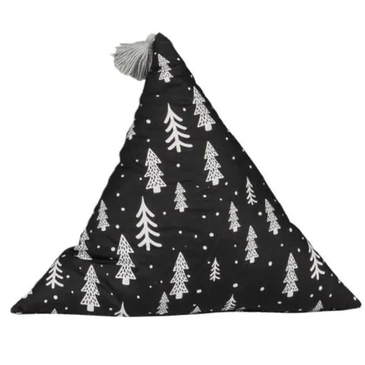Poduszka dla dziecka, trójkąt, Czarny lasek, 40 cm