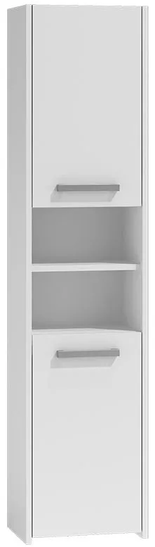 Szafka łazienkowa, słupek, regał, S40, 40x30x170 cm, biel, mat