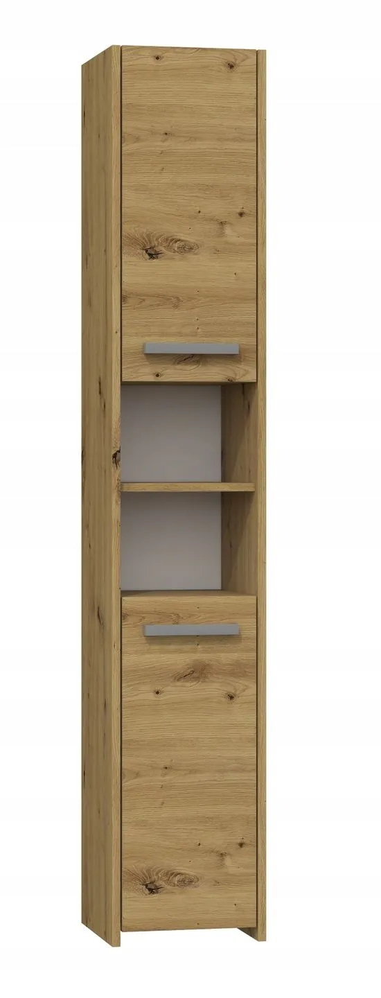 Szafka łazienkowa, słupek, regał, S30, 30x30x170 cm, dąb artisan