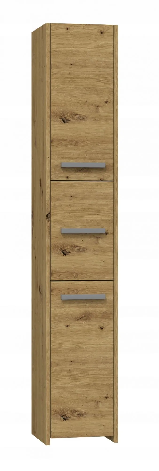 Szafka do łazienki, słupek, regał, S33, 30x30x170 cm, dąb artisan