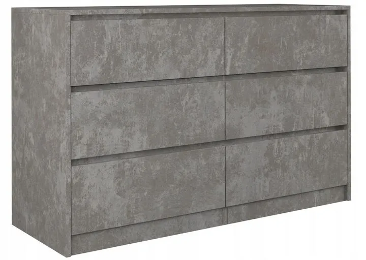 Komoda do sypialni, pokoju, K6, 120x40x75 cm, beton