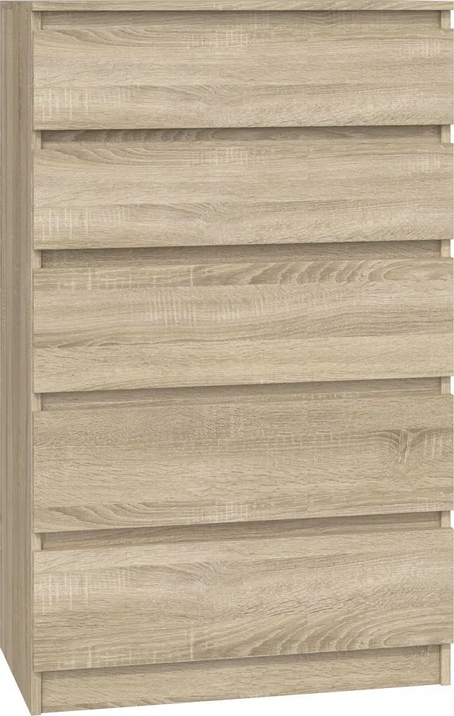 Komoda do sypialni, salonu, M5, 70x40x112 cm, dąb sonoma