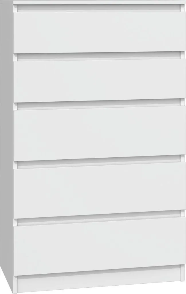 Komoda do sypialni, salonu, M5, 70x40x112 cm, biel, mat