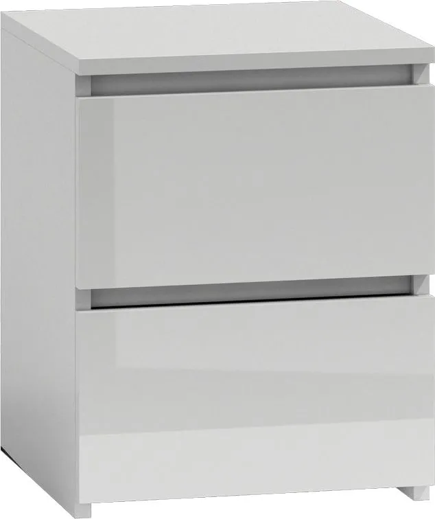 Szafka nocna, stolik, W2, 40x40x52 cm, biel, połysk
