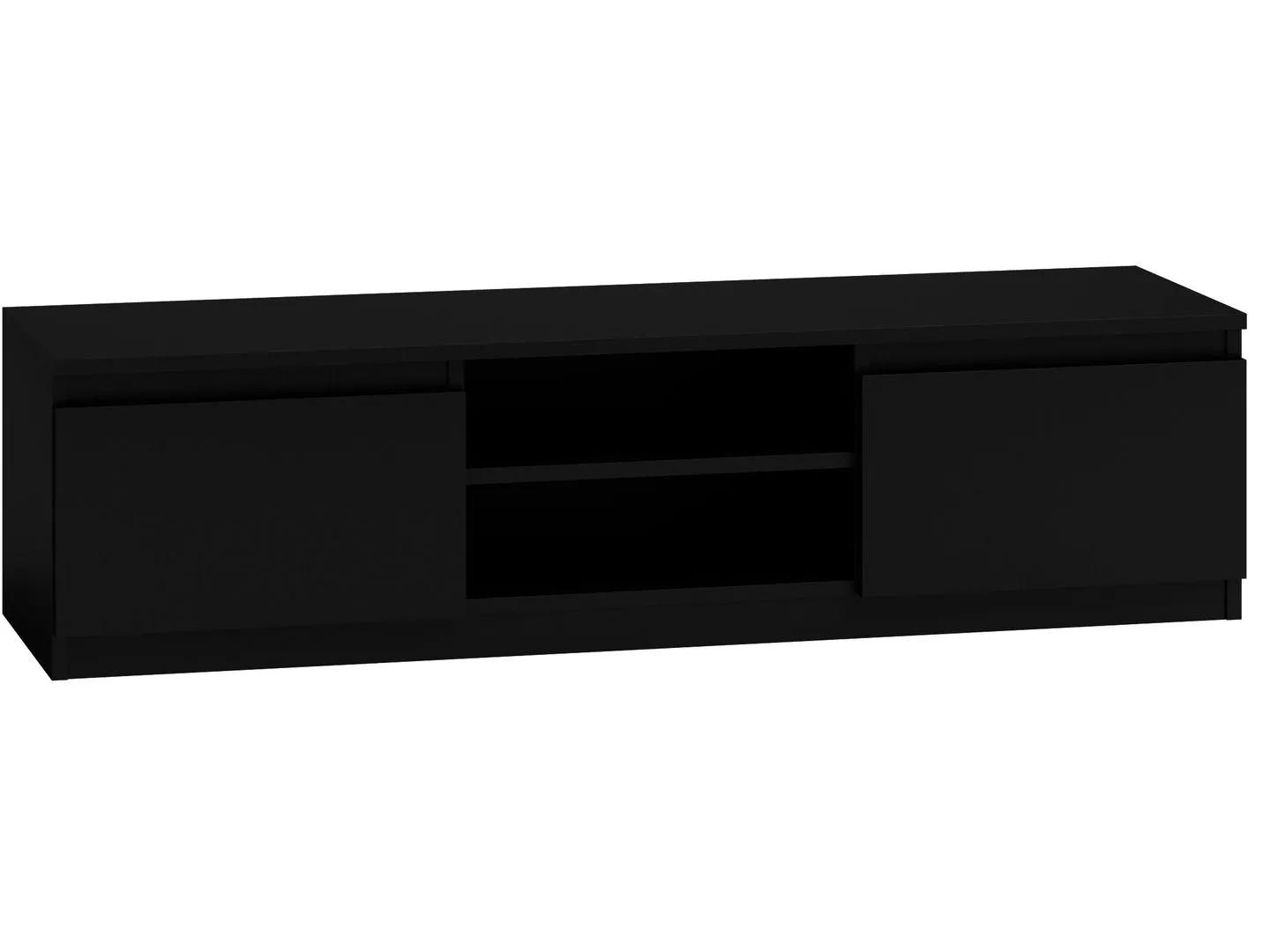 Szafka pod telewizor, stolik rtv, malwa, 140x40x36 cm, czerń, mat