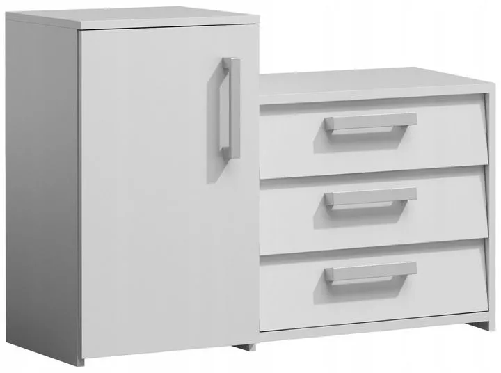 Szafka na obuwie, schowek, paris, 99x36x68 cm, biel, mat