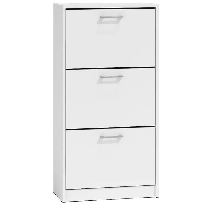 Szafka na obuwie, paula, 60x28x116 cm, biel, mat