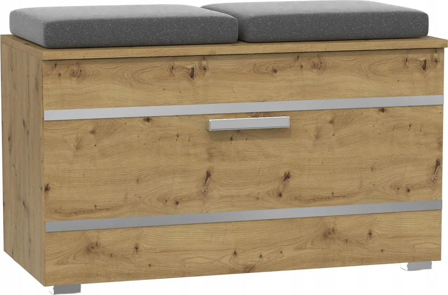 Szafka na obuwie, siedzisko, opal, 85x35x45 cm, dąb artisan