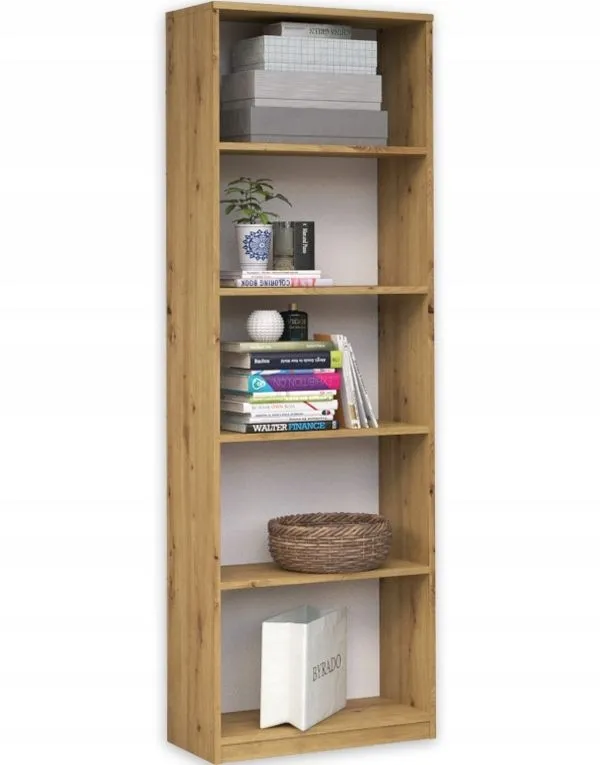 Regał, szafka, biblioteczka, R40, 40x30x182 cm, dąb artisan