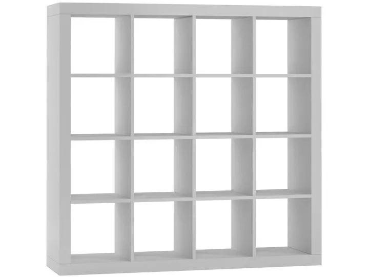 Regał komorowy, szafka, kalax, 4x4, 148x38x148 cm, biel, mat