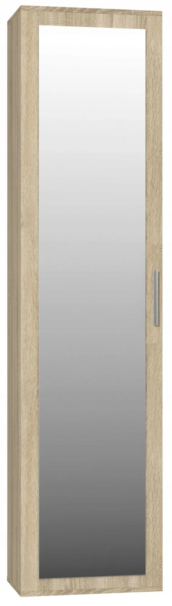 Szafa do przedpokoju, wieszak, lustro, duo, 50x35x180 cm, dąb sonoma