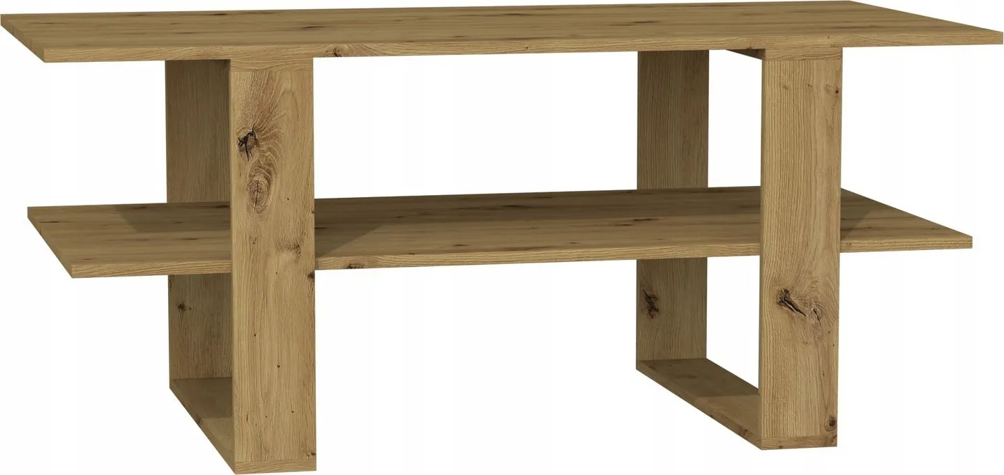 Ława, stolik do salonu, martyna, 120x60x55 cm, dąb artisan