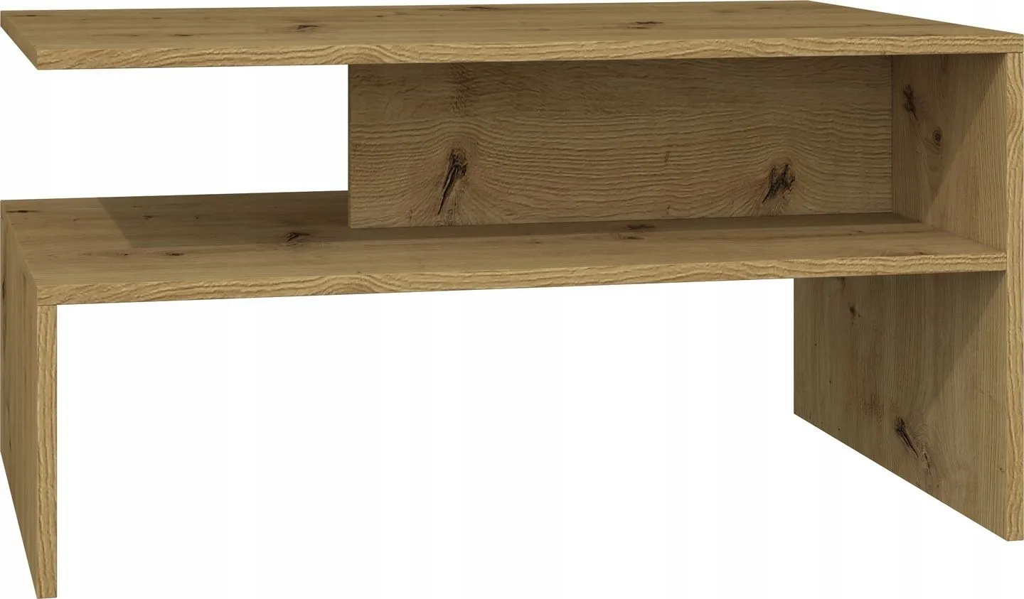 Ława do salonu, stolik, boston, 90x60x45 cm, dąb artisan