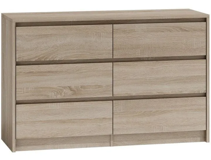 Komoda do sypialni, pokoju, K6, 120x40x75 cm, dąb sonoma