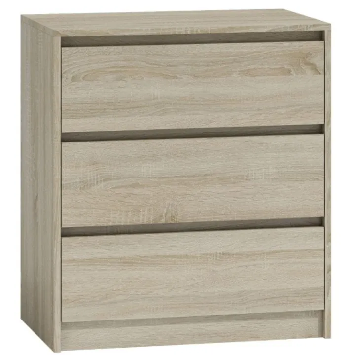 Komoda do sypialni, pokoju, K3, 70x43x78 cm, dąb sonoma