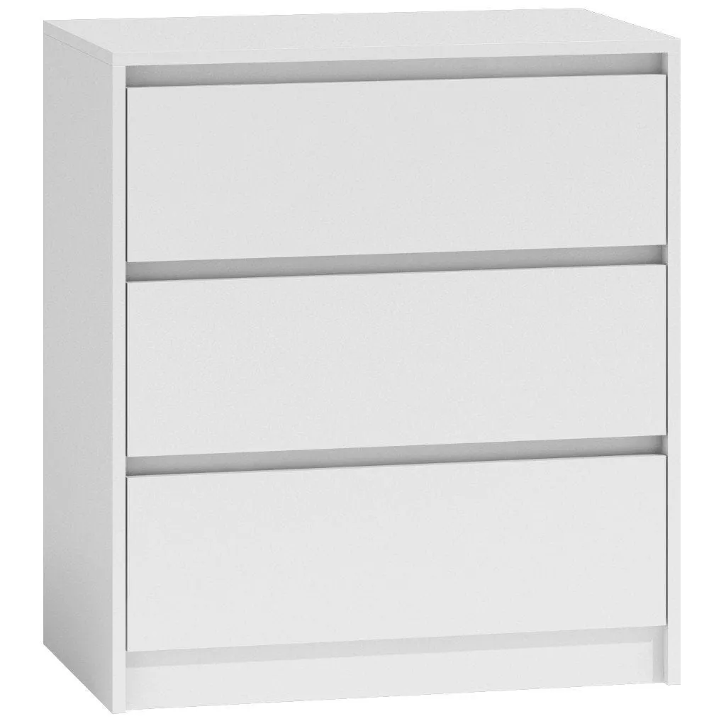 Komoda do sypialni, pokoju, K3, 70x43x78 cm, biały mat