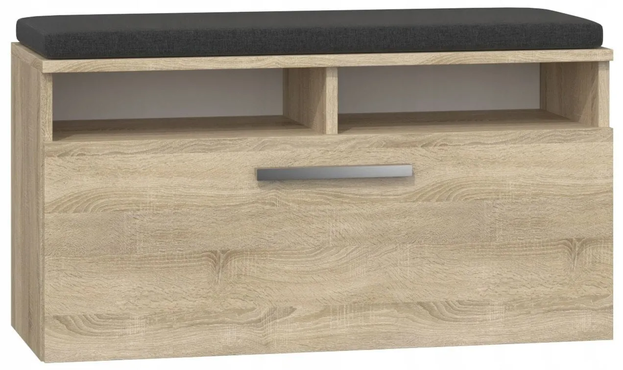 Szafka na obuwie, schowek, RIVA, 85x35x46 cm, dąb sonoma