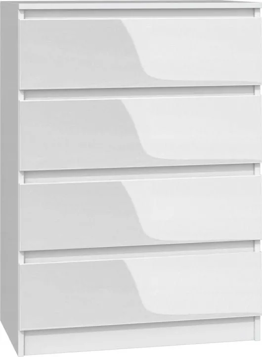 Komoda do sypialni, salonu, M4, 70x40x97 cm, biel, połysk