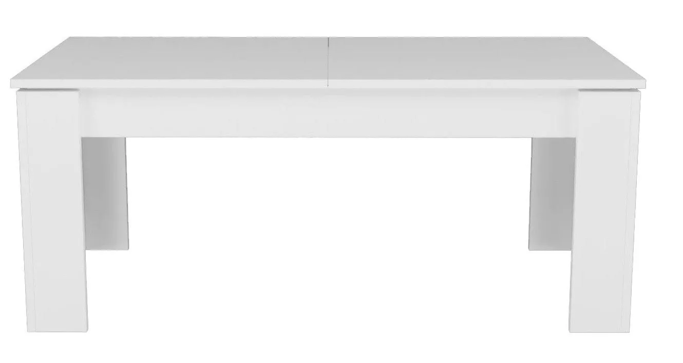 Stół do jadalni, kuchni, rozkładany, bella, 180-260x90x78 cm, biel, mat