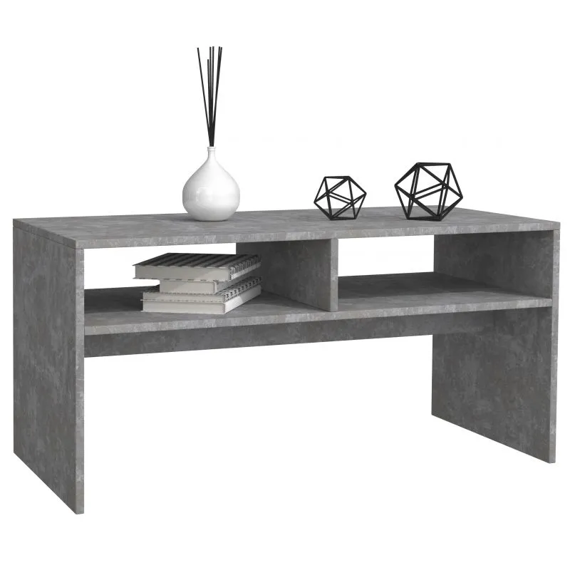 Ława, stolik do salonu, mesa, 90x51x41 cm, beton, mat