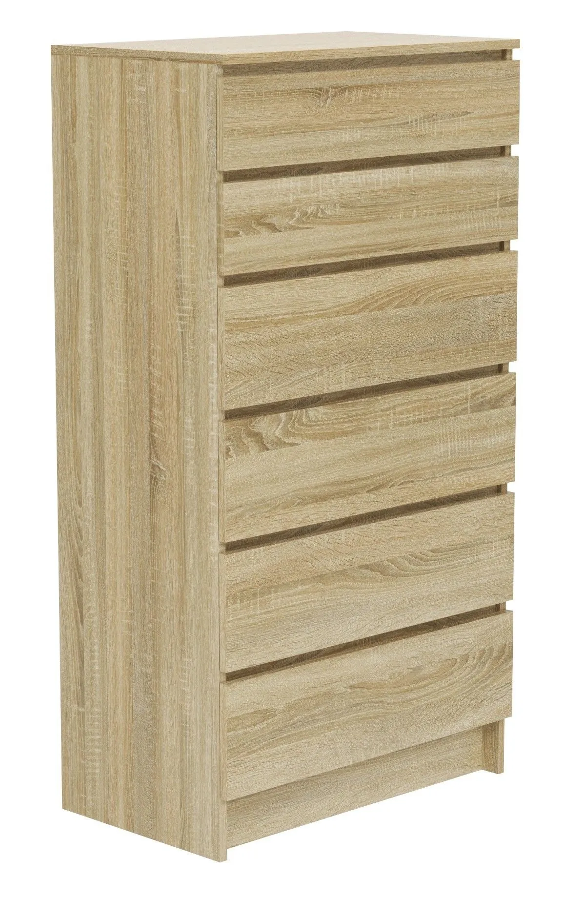 Komoda do sypialni, salonu, M6, 70x40x132 cm, dąb sonoma, mat