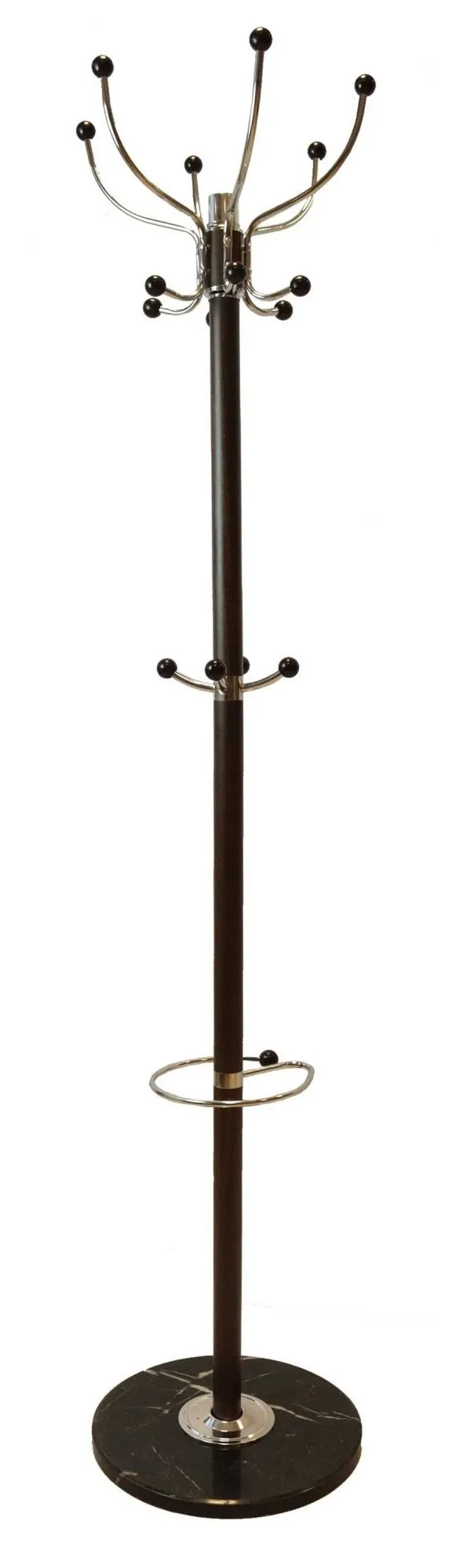 Wieszak na ubrania, obrotowy, stojący, opium, 177 cm, brąz