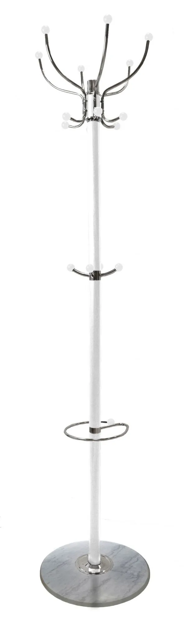 Wieszak na ubrania, obrotowy, stojący, opium, 177 cm, biel