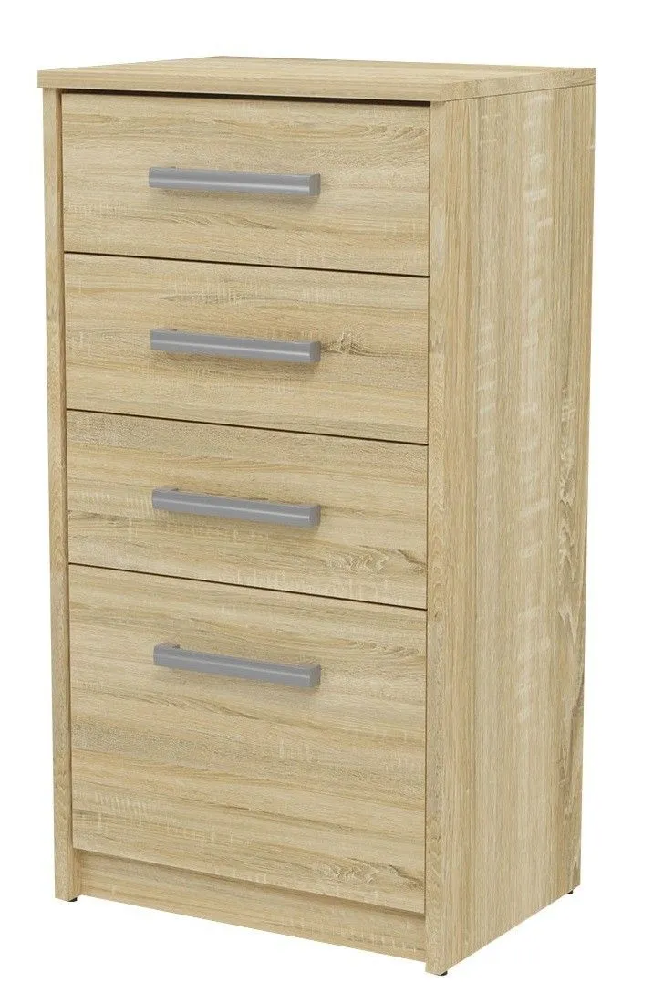Nowoczesna komoda do salonu, szuflady, Otis, 45x33x85 cm, dąb sonoma, mat