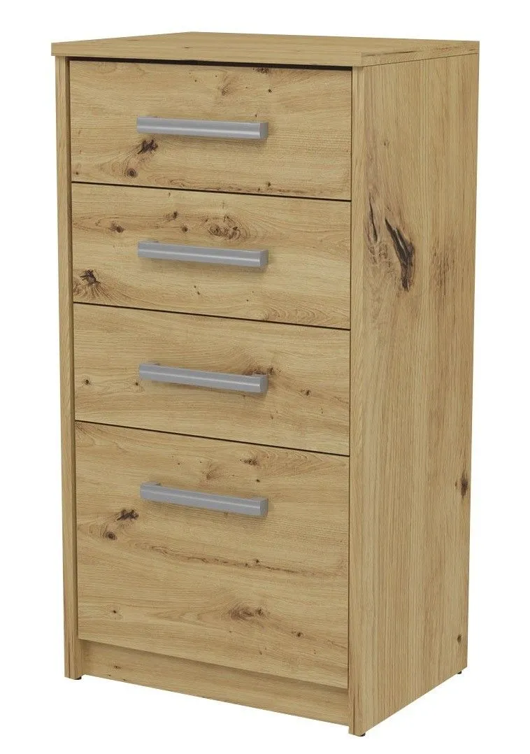 Nowoczesna komoda do salonu, szuflady, Otis, 45x33x85 cm, dąb artisan, mat