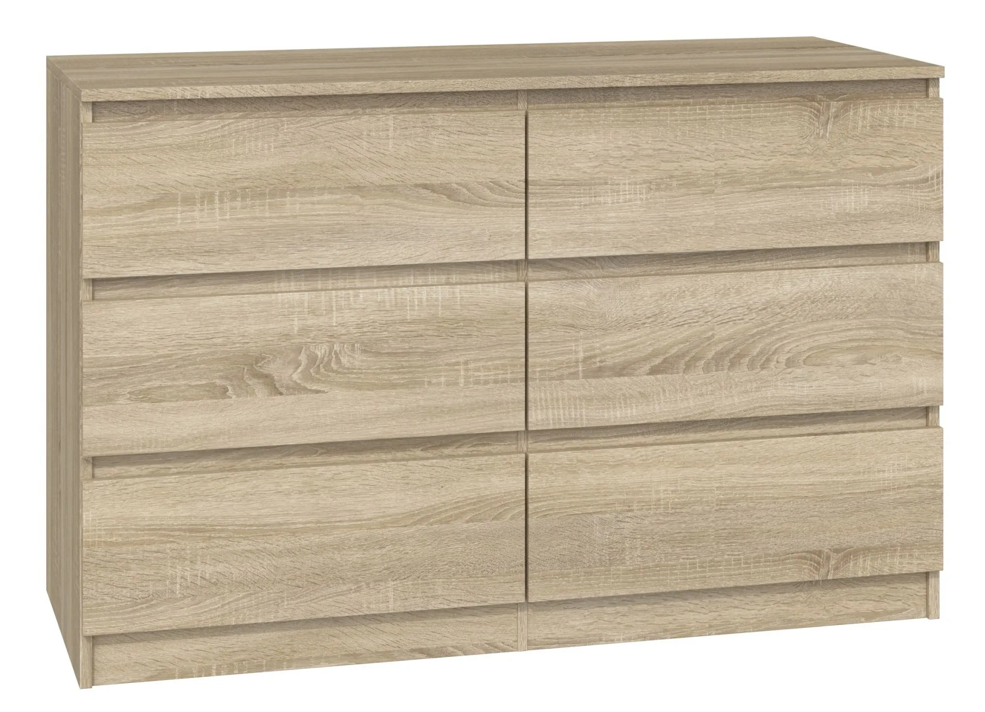 Komoda do sypialni, salonu, M6, 120x30x77cm, dąb sonoma